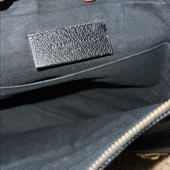 1890Black Leather Clutch with Gold Accents - Picture 5 of 6